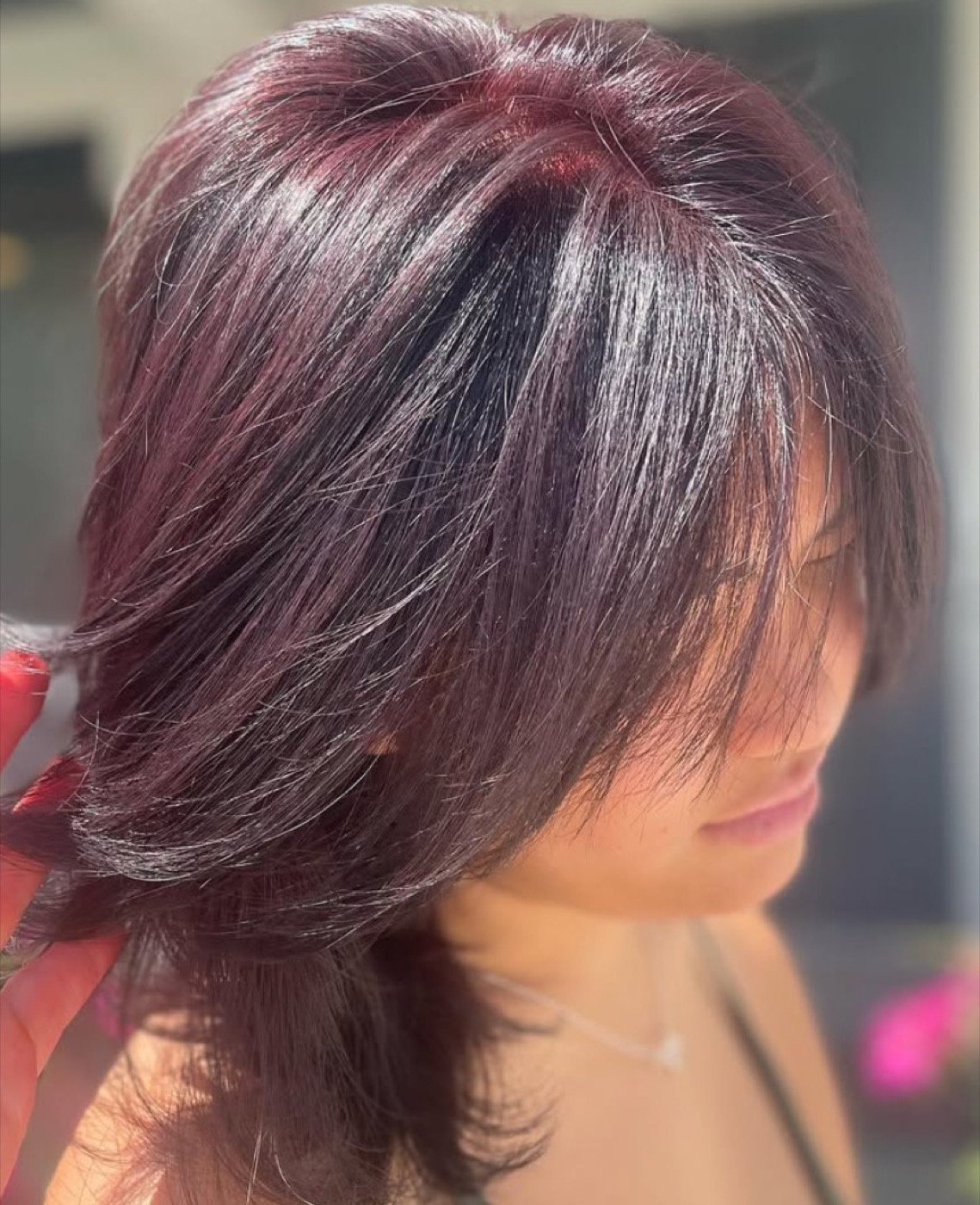 Deep plum bob